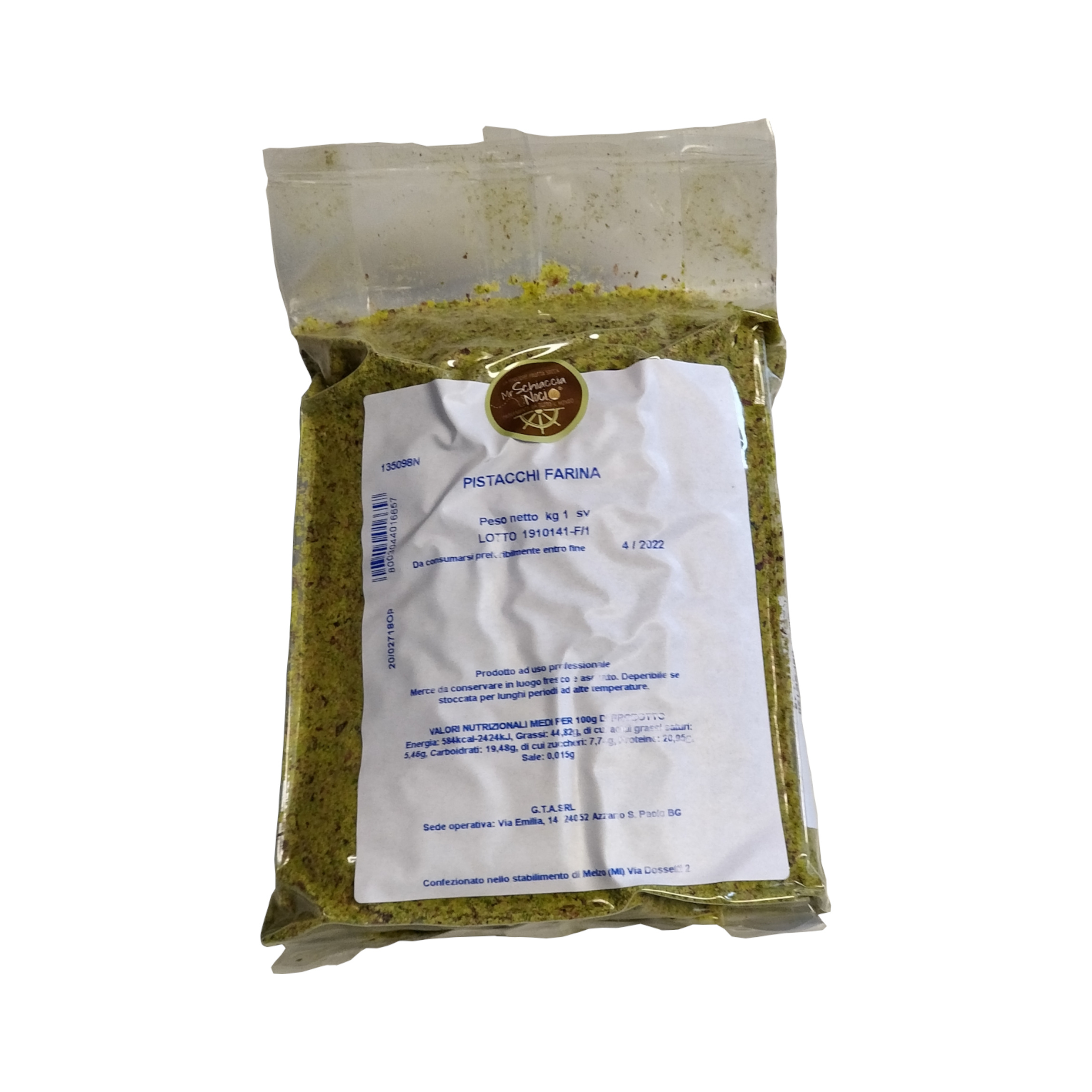 Farina di pistacchi sacchetto da 1kg