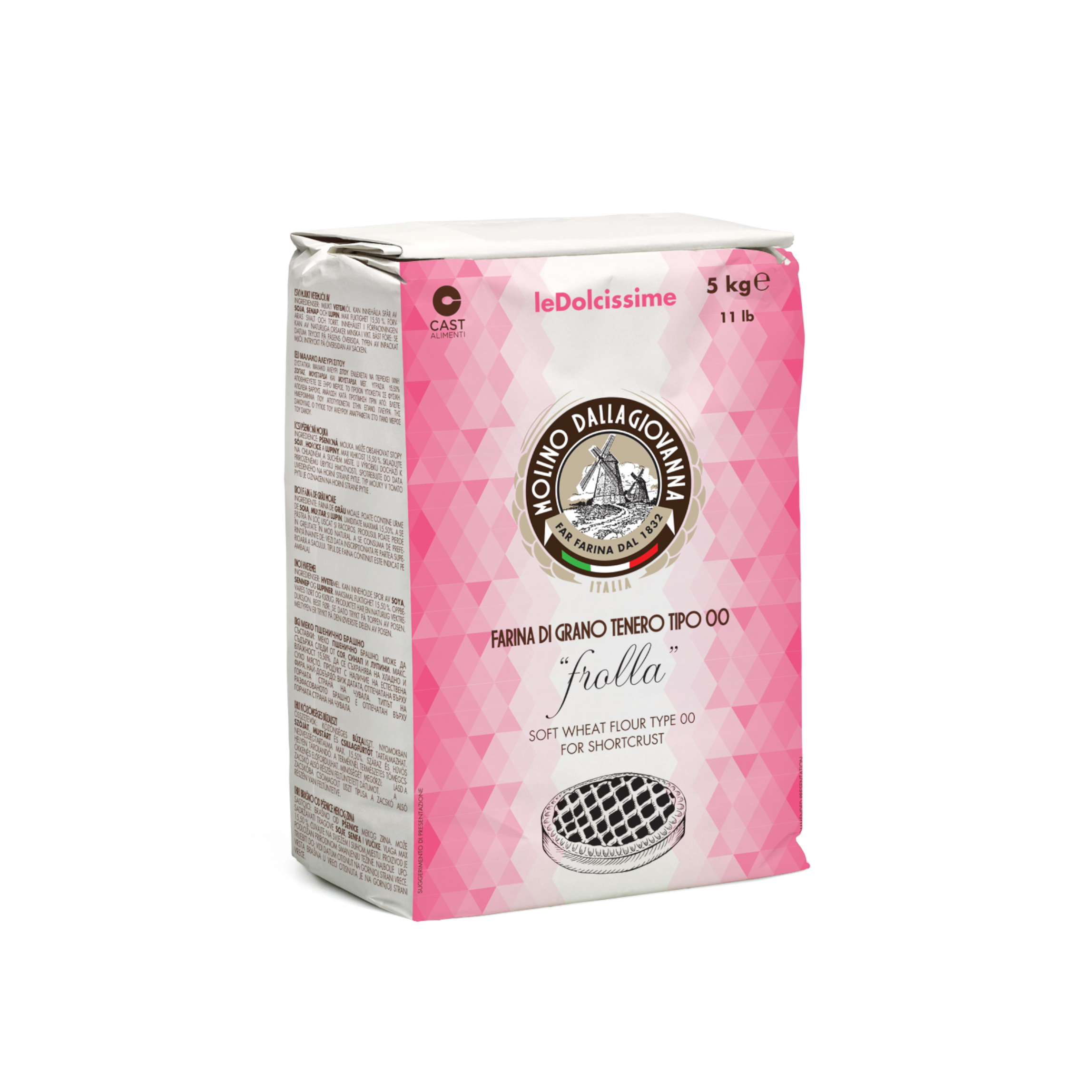 Farina “00” frolla rosa W170 P/L 0.50 sacco da 5kg