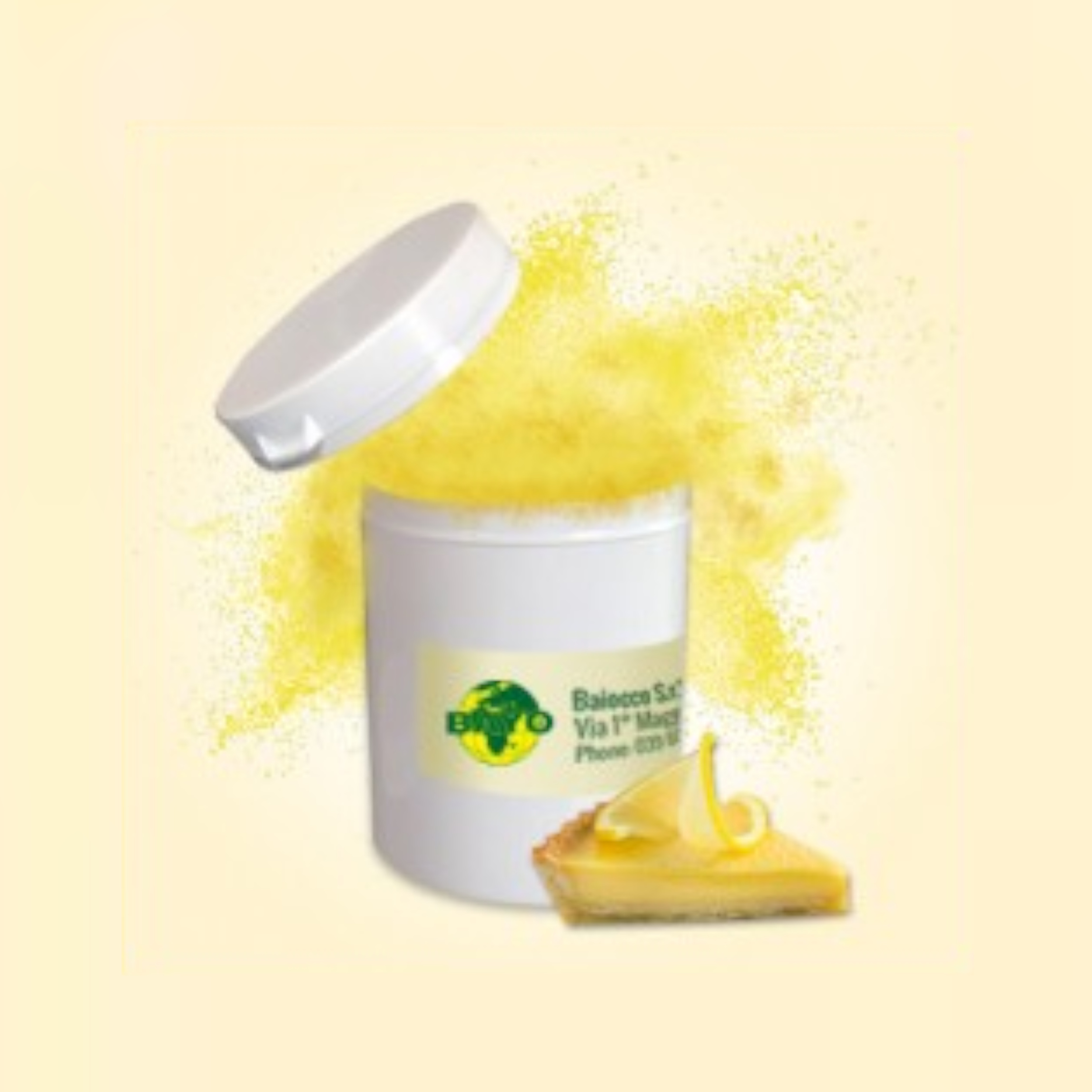 Colore giallo limone in polvere barattolo da 100g