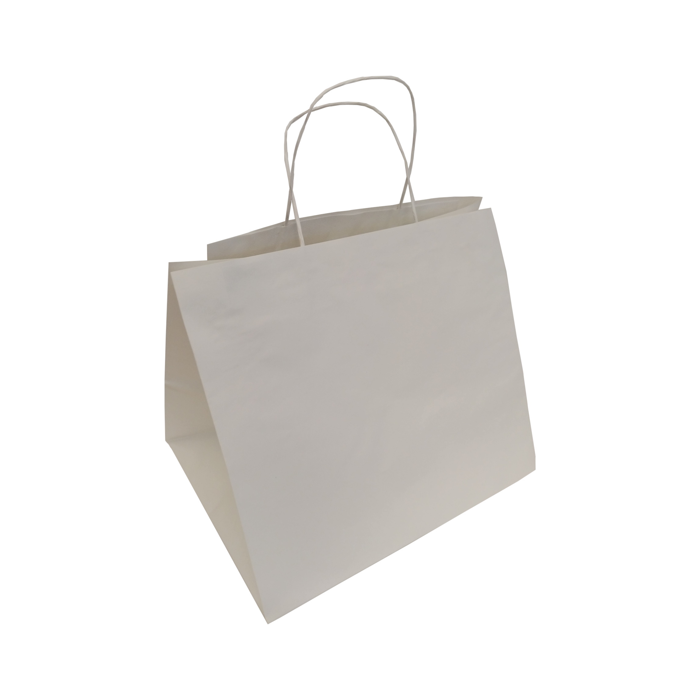 Shopper in carta bianca 33x26xH29cm pezzo singolo